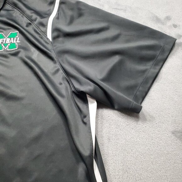 Nike Dri-Fit Performance Polo Marshall Softball Logo Gray Shirt Men Sz XL - Picture 6 of 12